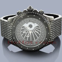 Techno Master Iced Out Mens Diamond Watch 0.12ct