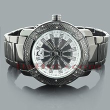 Techno Master Mens Diamond Watch .12ct Black