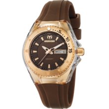 TechnoMarine Watch, Womens Swiss Cruise Original Star Chocolate and Wh