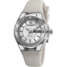 TechnoMarine Women's Cruise Original Quartz Day & Date White Silicone Rubber Strap Watch