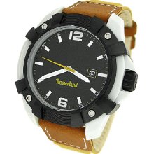 TIMBERLAND DATE LEATHER 100M MENS WATCH
