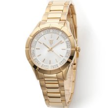 Timepieces By Randy Jackson Ladies' Grooved Bezel Sunray Crystal Dial