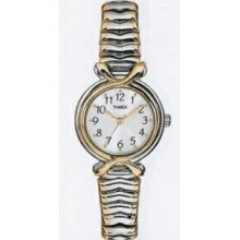 Timex 2-tone Mid Size Elevated Classics Dress Expansion Watch