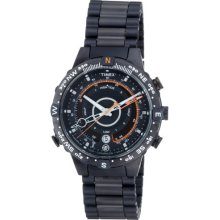 Timex Expedition Mens Watch T49709es E Tide Temp Compass With Black Stainless Steel Bracelet