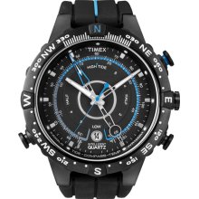 Timex IQ Gents Black/Blue Dial Rubber Strap T49859 Watch