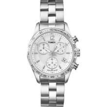 Timex Ladies' Chronograph Stainless Steel Bracelet T2P059 Watch