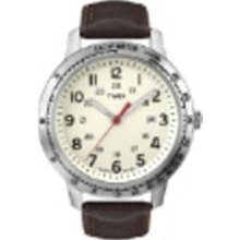 Timex Men`s Weekender Sport Cream Dial Brown Strap Watch