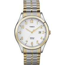 Timex Men's 2-tone Expansion Watch, Indiglo, Date, 30 Meter Wr, T2n851