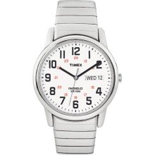 Timex Mens Easy Read Silver Railroad Watch