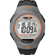 Timex Men's Ironman Full-Size Black/Gray 10-Lap Men's