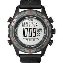 Timex Men's T49845 Black Resin Quartz Watch with Digital Dial ...