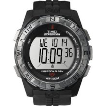 Timex Men's T49851 Expedition Rugged Digital Vibration Alarm Black Resin Strap