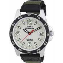 Timex Men's T49884 Expedition Rugged Metal Field Natural Dial Green Fabric Strap Watch