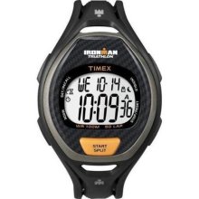 Timex Men's T5K335 Black Resin Quartz Watch with Grey Dial