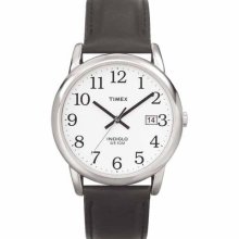 Timex T2h281 Mens Analog Casual Watch Black Leather Strap 50m Wr Mineral Crystal