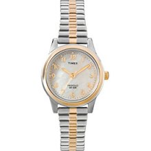 Timex Women's Mother-Of-Pearl Dial, Two-Tone Expansion Band Men's