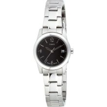 Timex Womens Partner Black Indiglo Dial Stainless Steel Bracelet Watch T2n272
