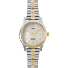 Timex Women's T2M828 Elevated Classics Dress Stainless Steel Expansion Band Watch
