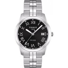 Tissot Silver Men's Black Quartz Classic Watch