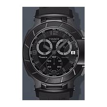 Tissot T-Race Chrono Blackout 45mm Watch - Black Dial, Black Rubber Strap T0484173705700 Chronograph Sale Authentic