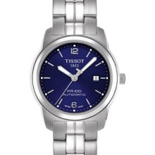 Tissot T0493071104700 Watch PR 100 Ladies - Blue Dial Stainless Steel Case Automatic Movement