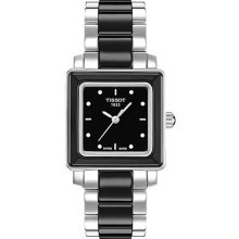 Tissot Women's Cera Black Dial Watch (TISSOT Watch Cera Ladies - Black Dial Stainless)