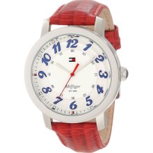 Tommy Hilfiger 1781219 Classic White Dial Red Leather Women's Watch