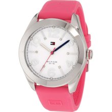 Tommy Hilfiger 1781256 Sport White Dial Pink Silicone Women's Watch