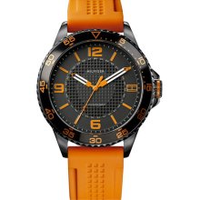 Tommy Hilfiger 'Sport' Silicone Strap Watch Orange