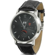 Tonino Lamborghini Designer Men's Watches, 1947 - Black Dial Automatic Watch w/Power Reserve