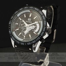 Top Classic Camping Military Bezel Face Mechanical Analog Hour Clock Men's Watch