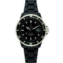 Toy FL23BK Men's Black Dial Plasteramic Strap Watch