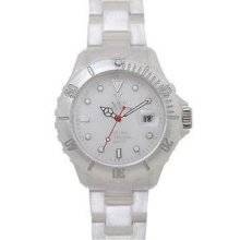 Toy Watch Plasteramic Pearilzed Pearl White Watch Flp01wh