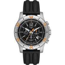 Traser Mens Extreme Sport Chronograph Stainless Watch - Black Rubber Strap - Black Dial - P6602.853.0S.01