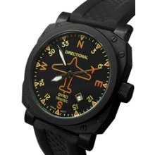 Trintec Zulu-03 Directional Gyro Automatic Aviator Watch with Black PVD Case #9062VW