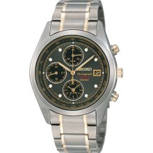 Two Tone Titanium Alarm Chronograph Gray Dial