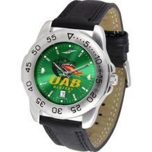 UAB Blazers Men's Leather Band Sports Watch