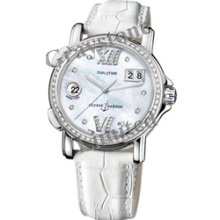 Ulysse Nardin Dual Time Ladies Steel Diamond Watch 223-28B/391