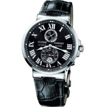 Ulysse Nardin Maxi Marine Chronometer Steel Black Mens Watch 263-67-42