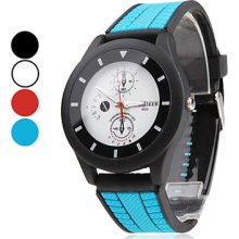 Unisex Rubber Analog Quartz Wrist Watch (Assorted Colors)
