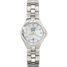University of Wisconsin Ladies Stainless Pro II Pearl Dial Watch