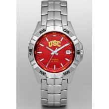 Usc Trojans Fossil Watch Mens Three Hand Date Wristwatch Li2964