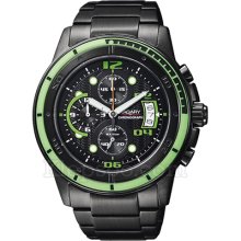 Vagary By Citizen Aqua39 Crono Black Braccialato Verde Watches