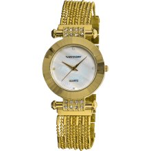 Vernier Women's Gold Tone Elegant Chain Bracelet Watch