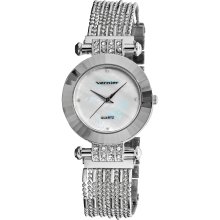 Vernier Women's Silver Tone Elegant Chain Bracelet Watch
