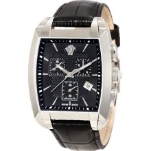 Versace Men's Character Tonneau Black Dial Chronograph Watch Wlc99d008 S009