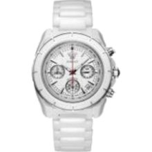 Versace Watches DV One Cruise Round Chronograph Watch In White Model