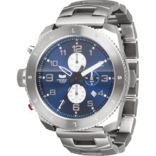 Vestal Restrictor Watch - Brushed Silver/Silver/Navy RES010