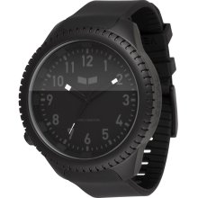 Vestal Unisex Utilitarian Stainless Watch - Black Rubber Strap - Black Dial - UTL003