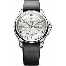 Victorinox 241550.2 Watch Officers Mens - Silver Dial Stainless Steel Case Quartz Movement